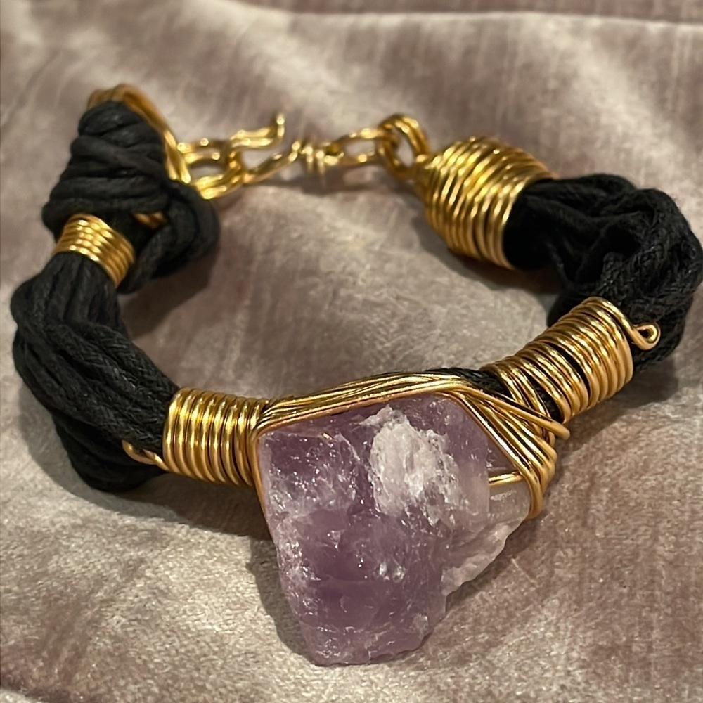 Chunky Amethyst Bracelet size 7.25 - Picture 3 of 6